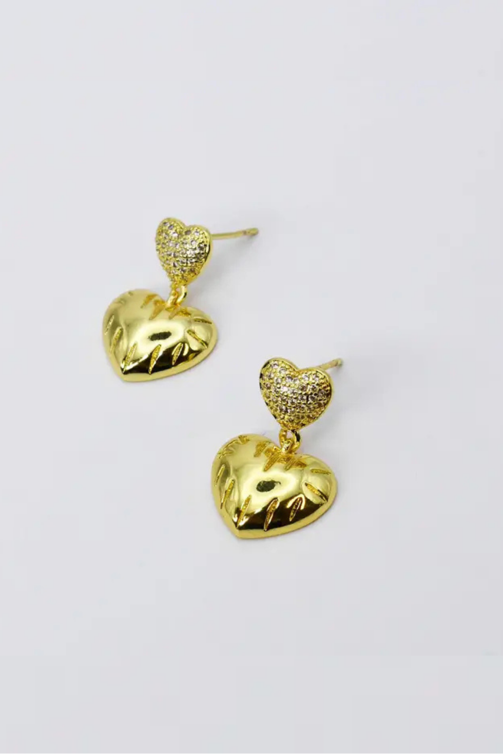 Cupid Heart Stud Gold