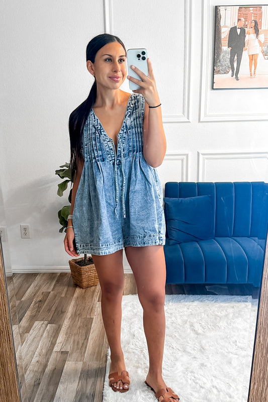 Darling Denim Romper