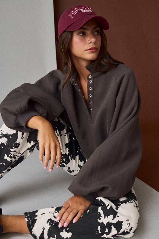 Piper Snap Button Collared Sweater