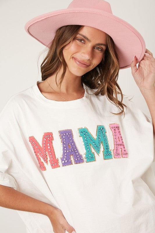 Mama Embroidery Top