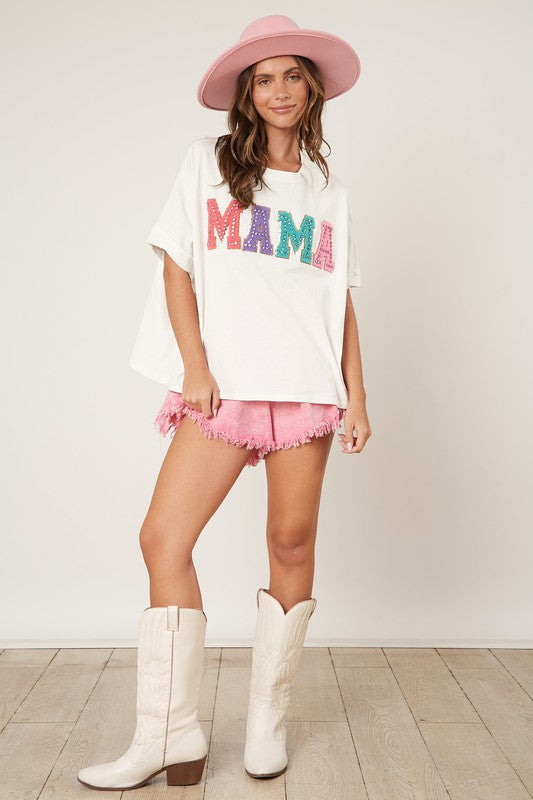 Mama Embroidery Top