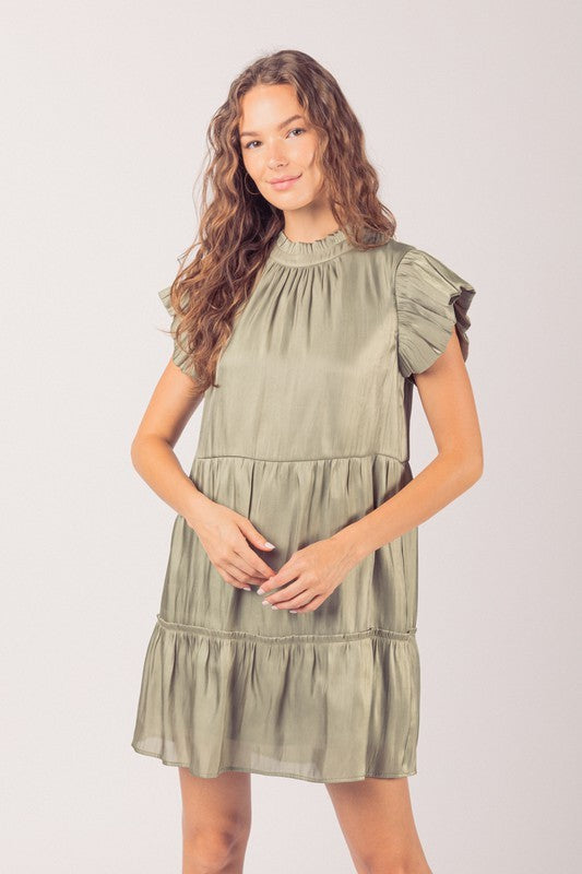 Holiday Party Dress - Olive