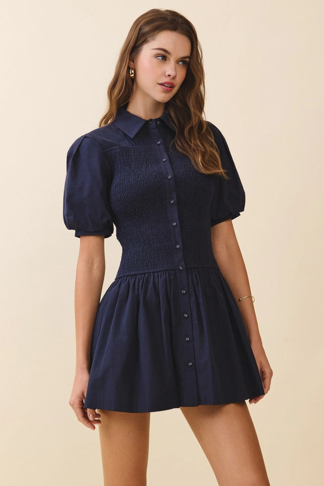 Sunday Edition Dress - Navy