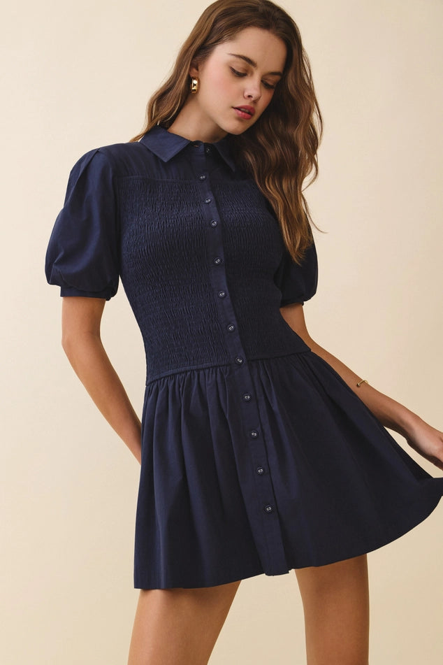 Sunday Edition Dress - Navy