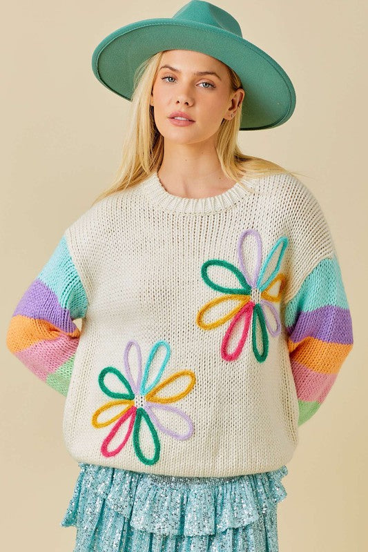 Spring Flowers Sweater