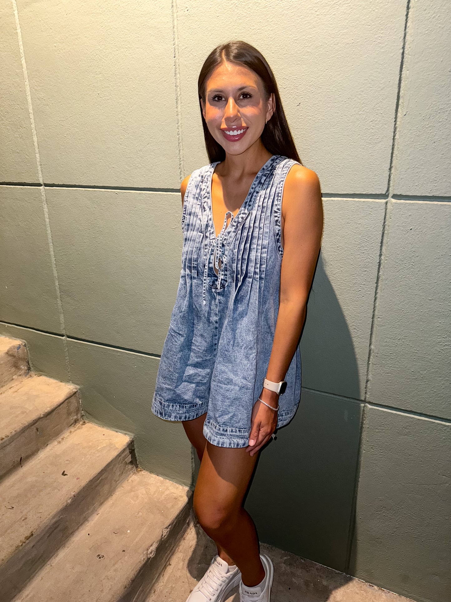 Darling Denim Romper