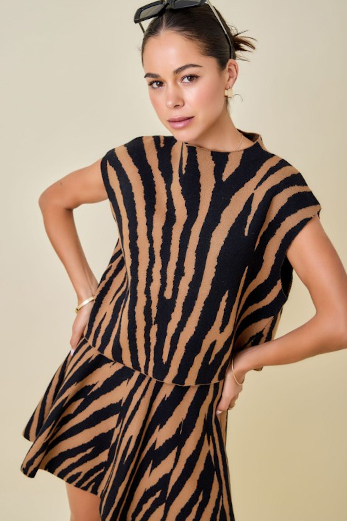 Milan Knit Top (brown/black)