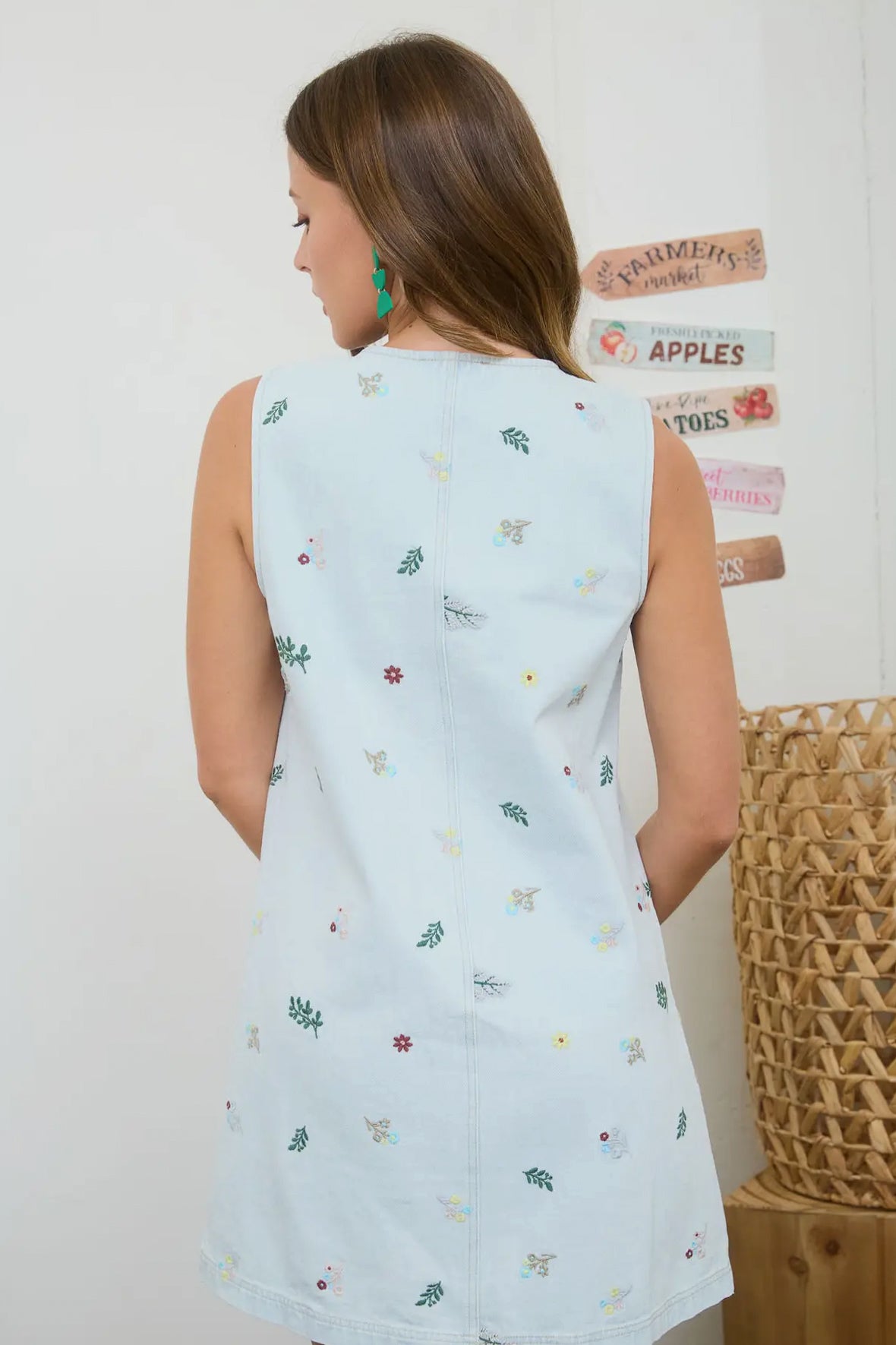 Blooming Denim Dress