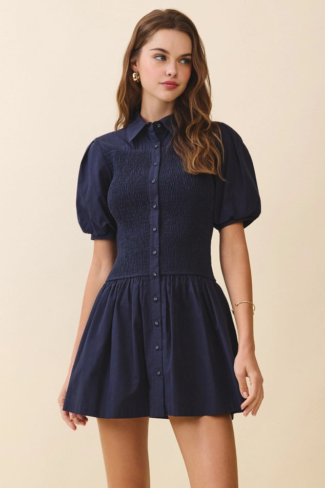 Sunday Edition Dress - Navy