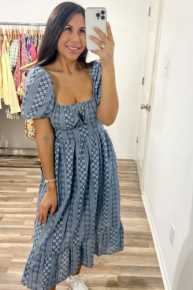 poppy blue dress Poppy Dress LARGE