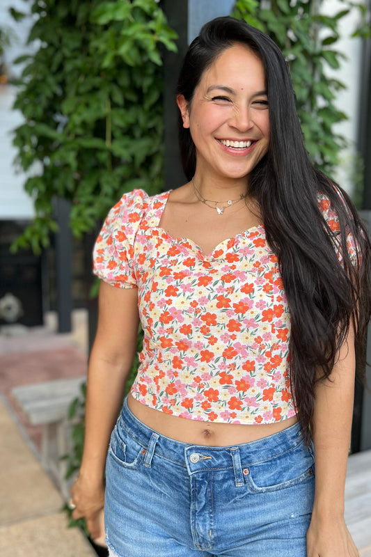 Floral Party Top