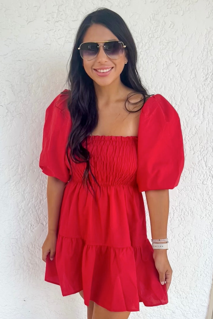 Red Baby Doll Dress – J Lacel Red Baby Doll Dress – J Lacel